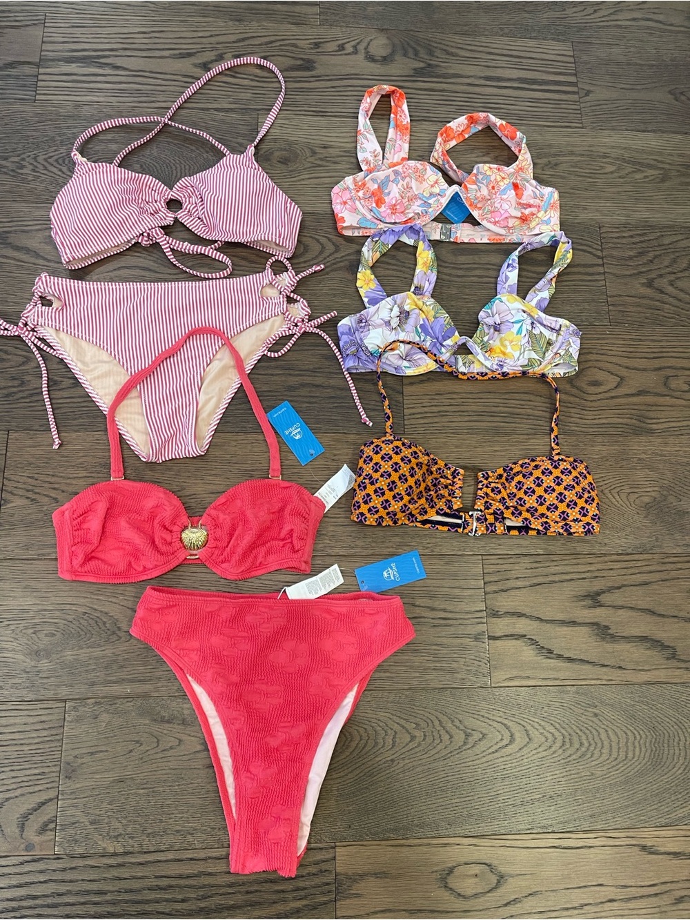 Lot of 7 Cupshe Bikinis sz S Small